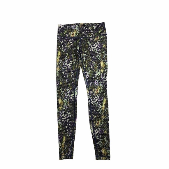 LULULEMON Wunder Under Crop II Full-On Luxtreme Roll Down Size 6 Floral - Picture 2 of 9